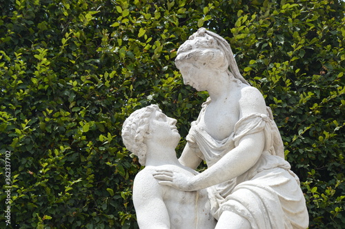 statue in the garden of the palace photo