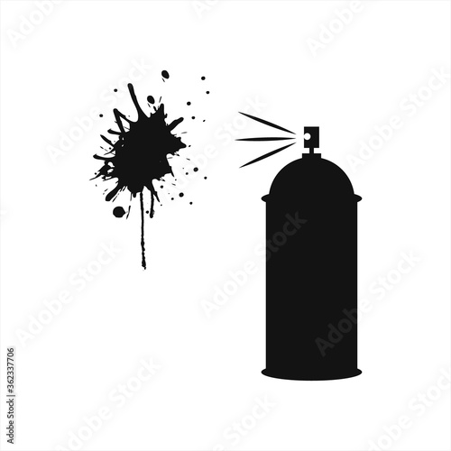 Spray icon isolated on white. Art street symbol. Stencil vector stock illustration. EPS 10