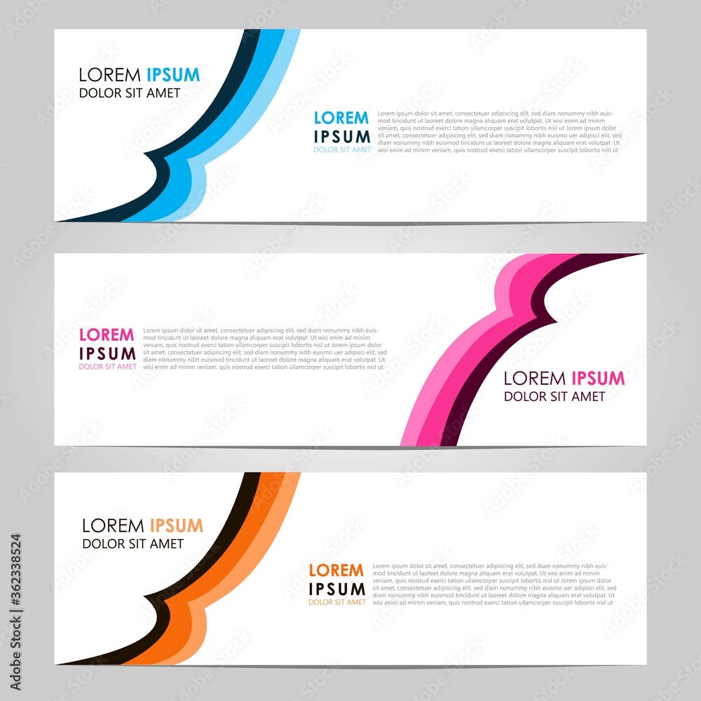 Business Vector abstract banner design template. Collection of web banner template. Abstract geometric web design banner template. can used for header, footer, layout, letterhed, landing page