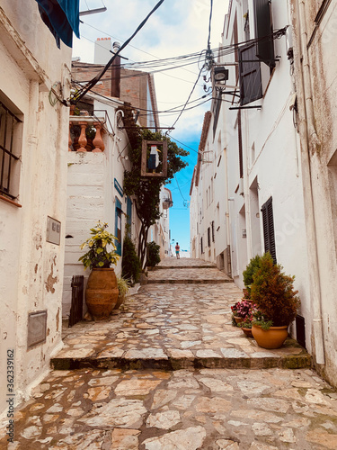 street of the town of Calella de Palafrugell