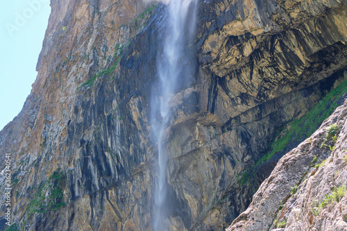 waterfall in the mountains at 2800 meters above sea level