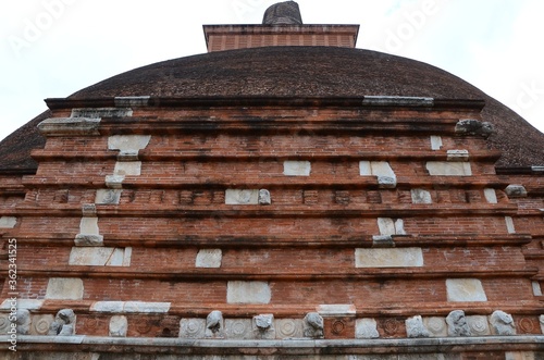 Low angle shot of the Sacred City of Anuradhapura, North Central Province, Sri Lanka photo