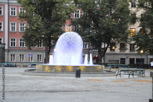Photography fountain in the park stockholm