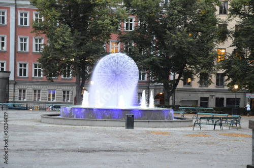 Photography fountain in the park stockholm