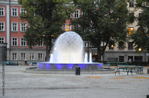 Photography fountain in the park stockholm