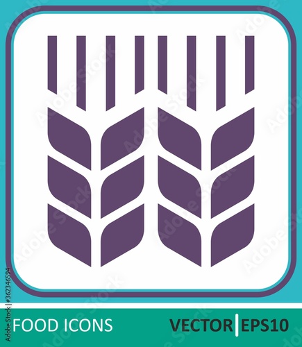 Grain, wheat. Flour. Vector Icon. Simple vector illustration for graphic and web design. photo