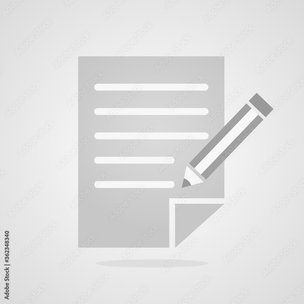 Pencil and Clipboard Icon Vector Template Pencil and Clipboard Icon Vector Template
