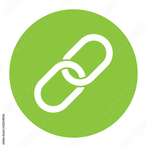 Chainlink icon vector flat design.