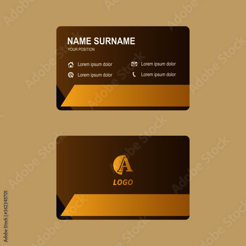 Business card vector simple flat design