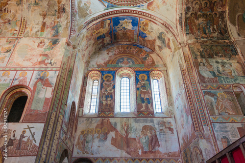 Ancient Mural at Gelati Monastery in Kutaisi, Imereti, Georgia. It is part of the World Heritage Site.