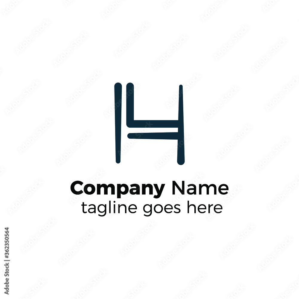 line h logo design vector illustration simple line h logo design vector illustration simple