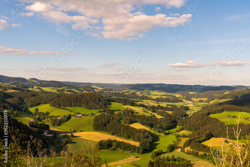 Panorama Aussicht von der Burgruine Ruttenstein im Mühlviertel Oberösterreich © lexpixelart