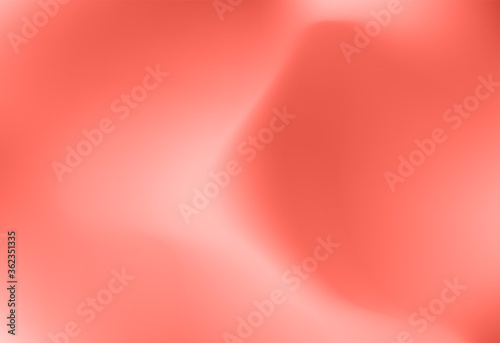 Fabric, Textile Satin or Silk for interior design mood board with Coral 2019 Color of the year. Trendy color palette, red piece of fabric. Vector illustration.