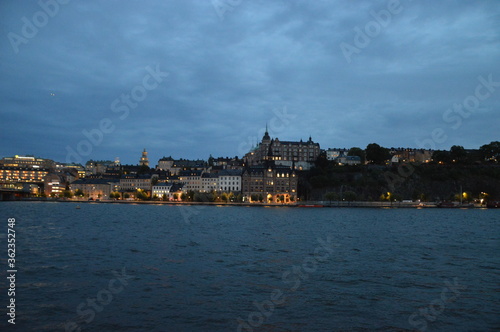 Photography old town stockholm sunset water