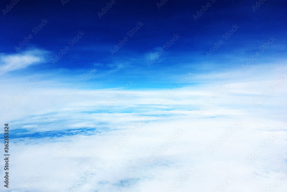 landscape view of sky above cloud in day when travel by plane and look out from window of plane landscape view of sky above cloud in day when travel by plane and look out from window of plane
