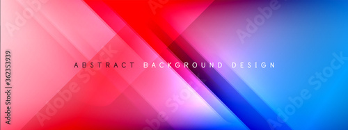 Motion concept neon shiny lines on liquid color gradients abstract backgrounds. Dynamic shadows and lights templates for text