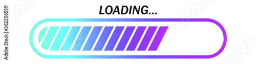 Colorful vector loading icon isolated