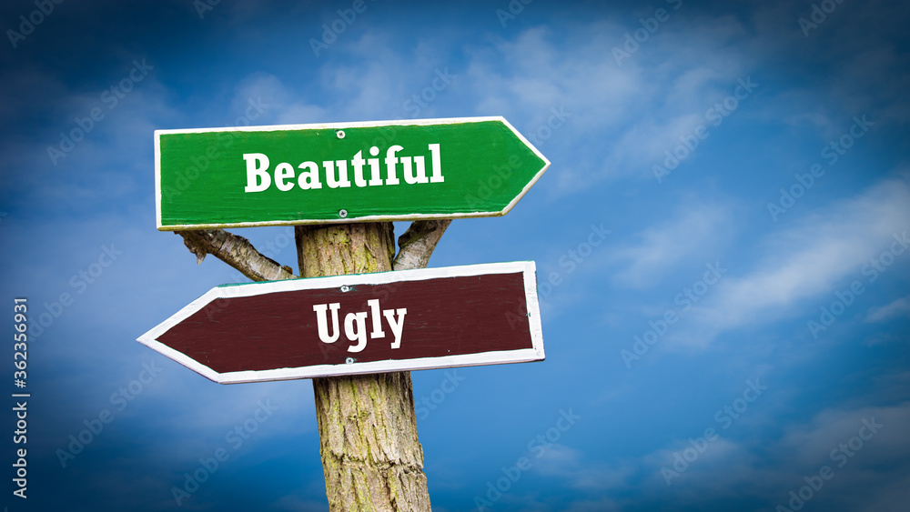 Street Sign Beautiful versus Ugly Street Sign Beautiful versus Ugly