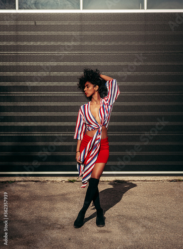 Photography Beautiful Fashion Girl at Urban Location