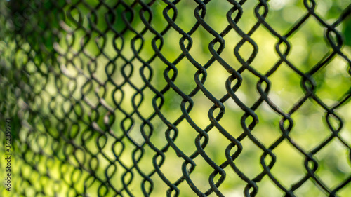 a close up fence net