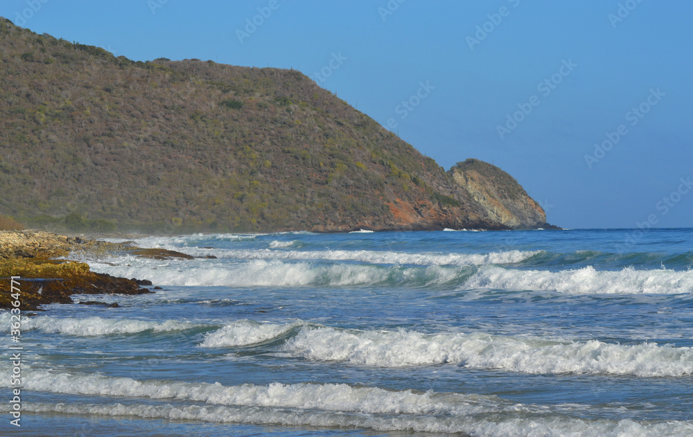 Fototapeta premium ocean waves caribbean sea Venezuela