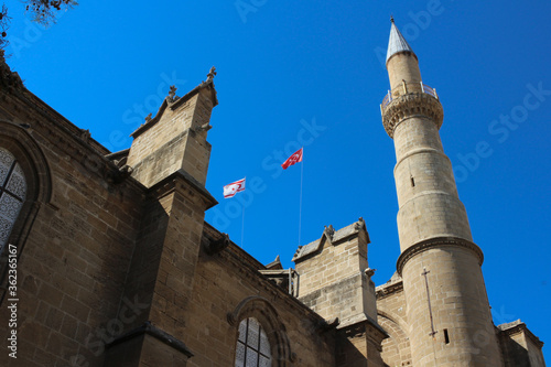 Minaret of Selimiye mosque in Nicosia. Cyprus.