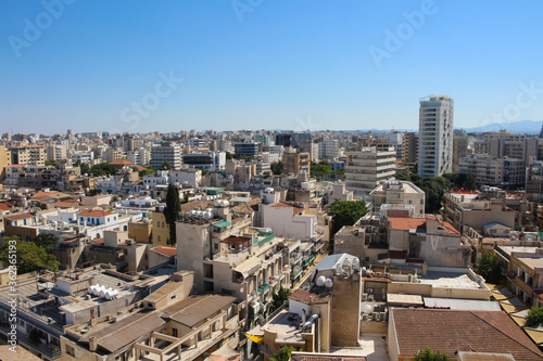 Top view of Nicosia from the Shacolas Tower observation deck. Nicosia. Cyprus.