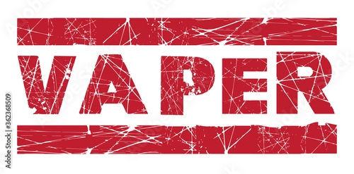 Vaper Red Rubber Ink Stamp