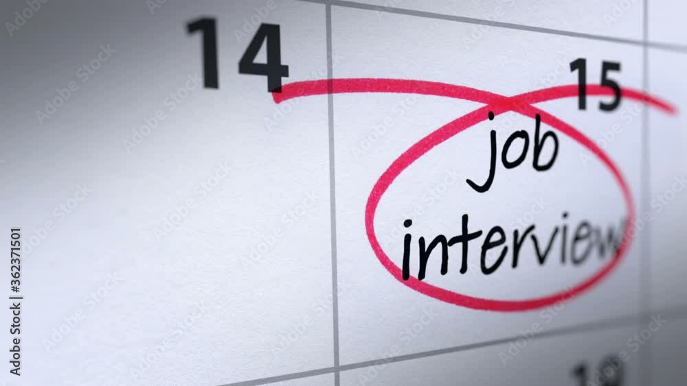 Animation of Reminder Job Interview in Calendar
Animation of Reminder Job Interview in Calendar