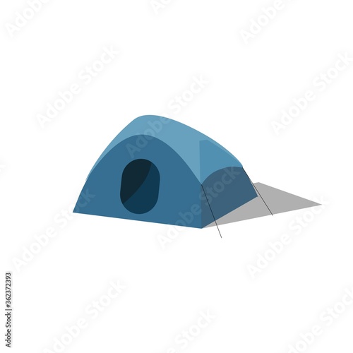 blue camping tent vector, suitable for posters, magazines etc.