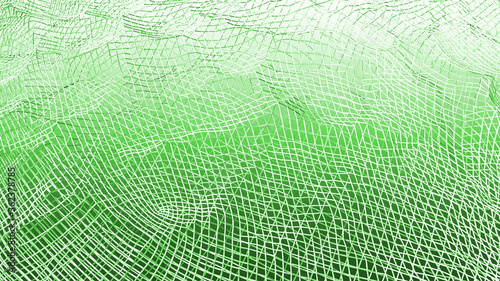 3d illustration mesh metal design  green wallpaper and background