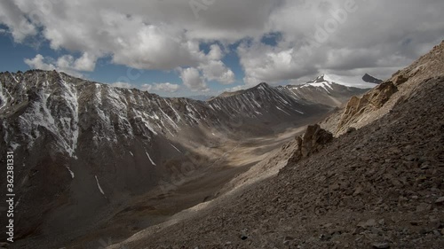 Ladakh India - Himalaya Mountain - Khardung La Mountain Pass - Clouds Time Lapse photo