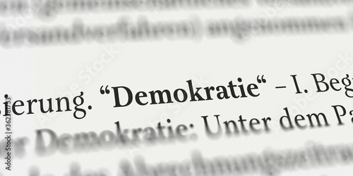 Schilderij op canvas Demokratie im Buch