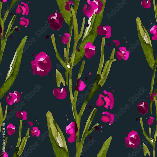Floral abstract seamless patterns. Vector design for different surfases.