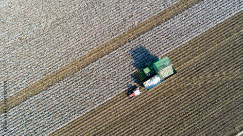 Aerial image of a vast Cotton field showing
