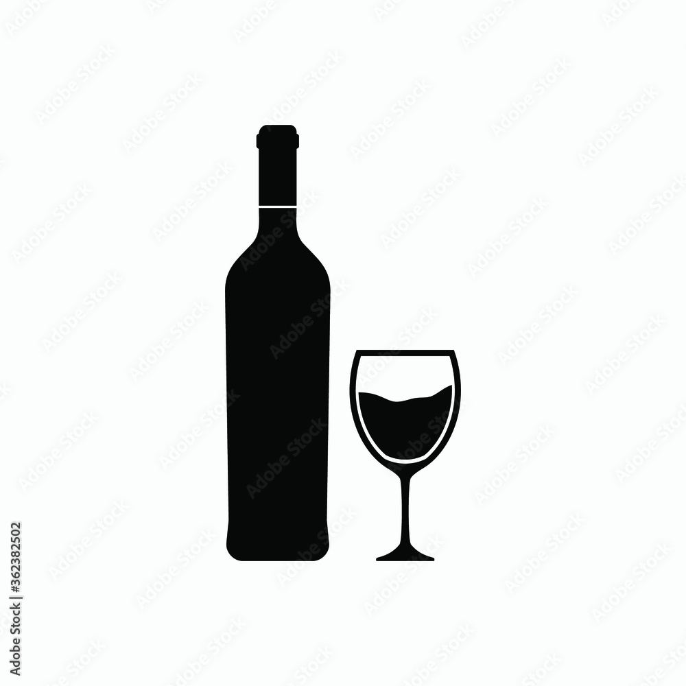wine icon vector sign symbol isolated