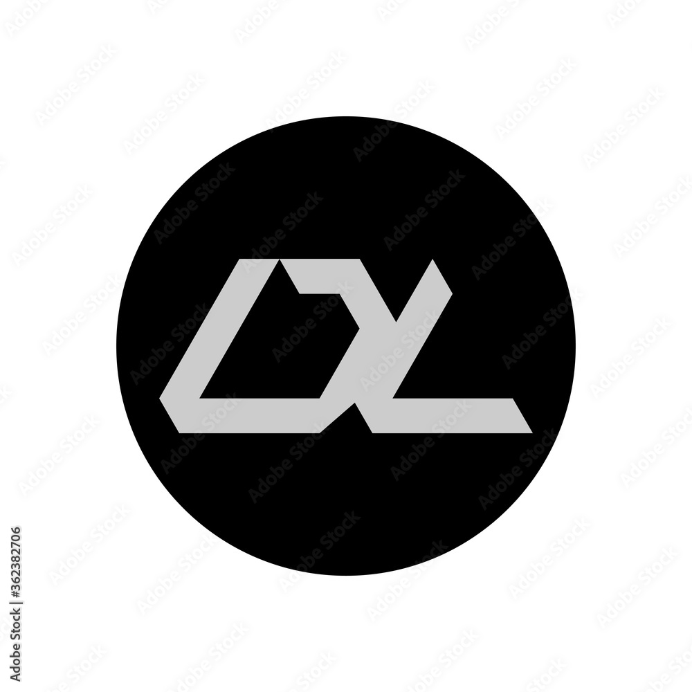 DL Letter Logo Design With Simple style