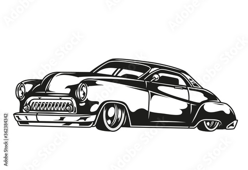 Retro classic car concept