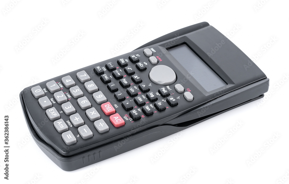 Calculator isolated on white background
