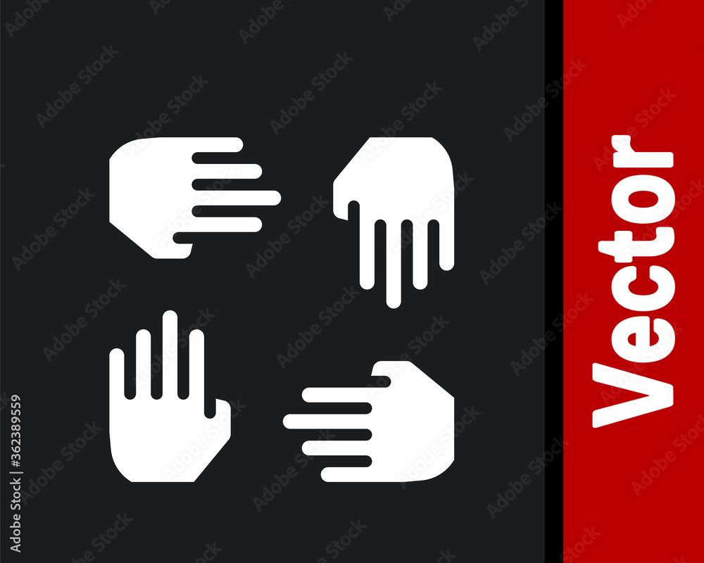 White Project team base icon isolated on black background. Business analysis and planning, consulting, team work, project management. Developers. Vector. White Project team base icon isolated on black background. Business analysis and planning, consulting, team work, project management. Developers. Vector.