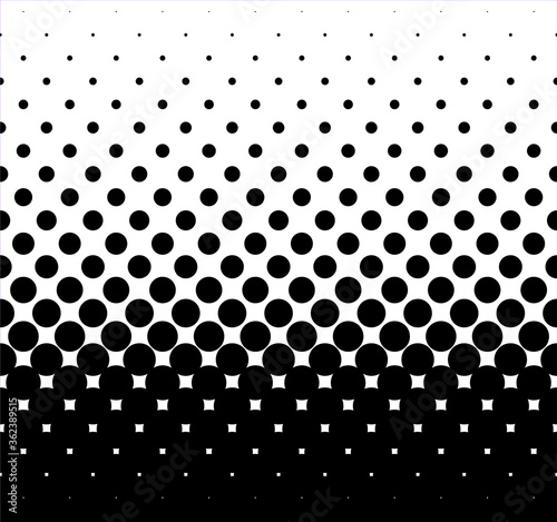 Seamless halftone vector background.Short fade out. 22 figures in height.
