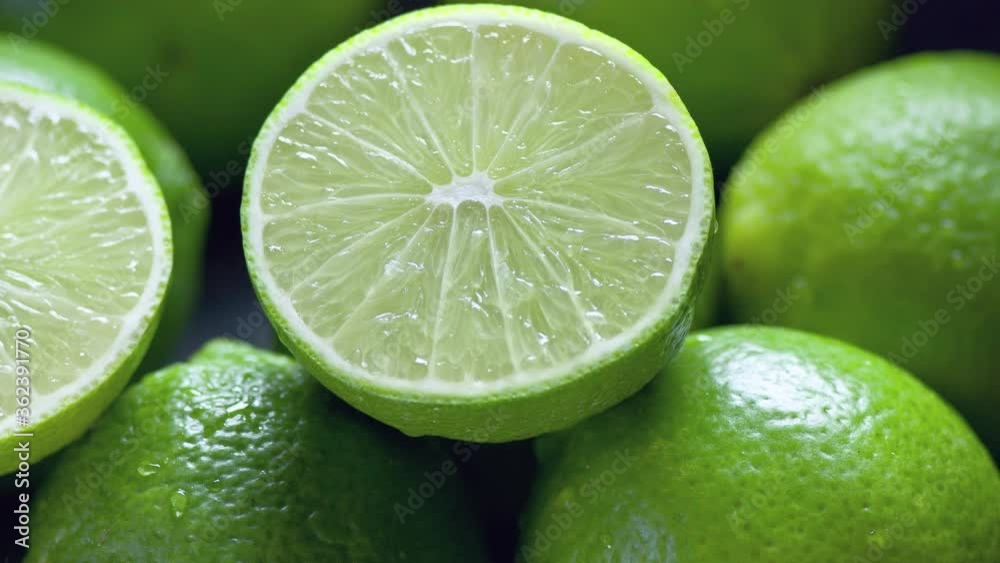 Fresh lime dolly shot