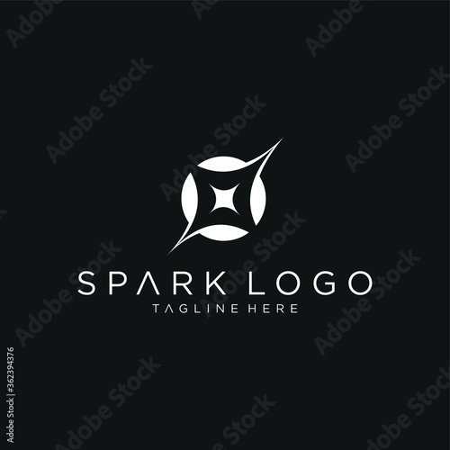 Fototapeta spark logo graphic vector icon