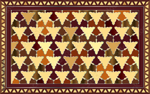 A Vintage Turkish Ottoman Style Decorative Pattern Background