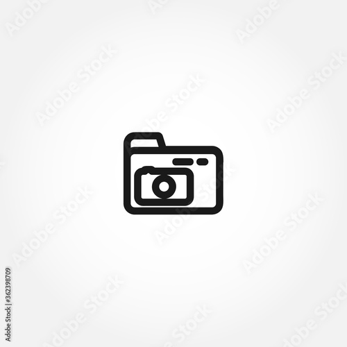 photo folder with camera file icon