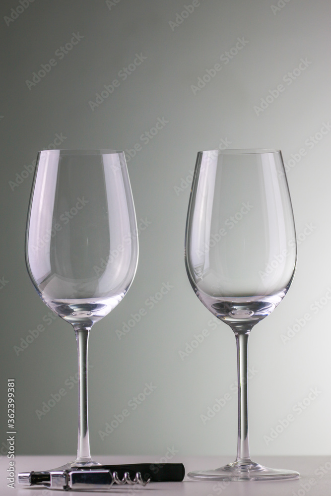 Two empty glasses of wine Two empty glasses of wine