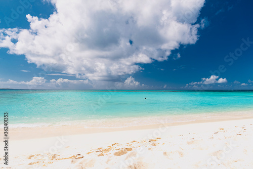 Sandy Island  Caribbean - January 18 2020  small desert atoll in the Caribbean sea