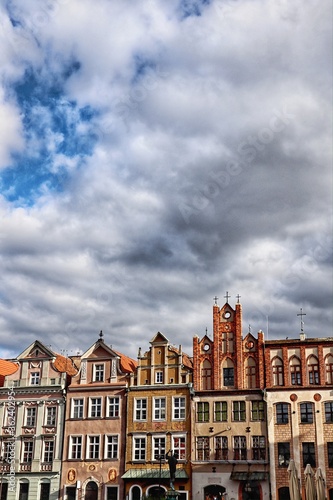 Old architecture of a city in Poland 