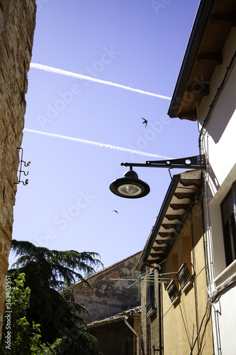 Sky with airplane signs