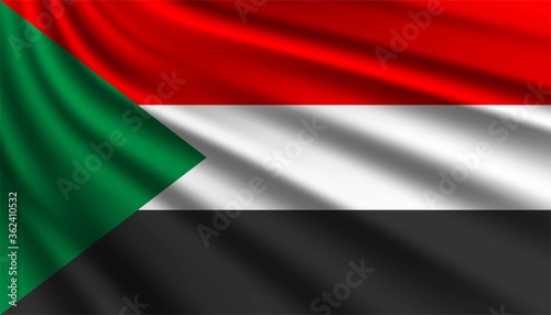 Flag of Sudan background template.